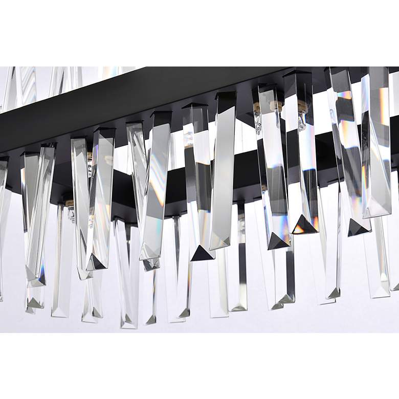 Image 4 Serephina 36"W Black Crystal 20-Light Rectangular Chandelier more views