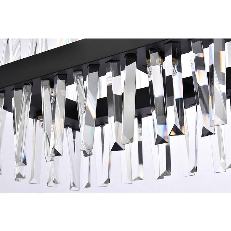 Image 4 Serephina 36 inchW Black Crystal 20-Light Rectangular Chandelier more views