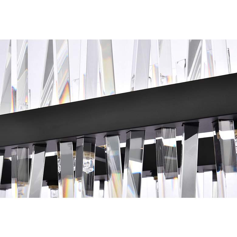 Image 5 Serephina 36"W Black Crystal 20-Light Rectangular Chandelier more views