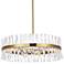 Serephina 36"W Satin Gold Crystal 16-Light Round Chandelier