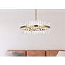 Thumbnail3 of Serephina 36"W Satin Gold Crystal 16-Light Round Chandelier more views