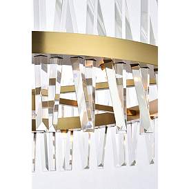 Image5 of Serephina 36"W Satin Gold Crystal 16-Light Round Chandelier more views