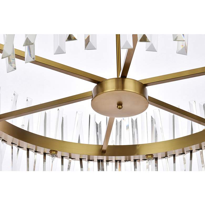 Image 6 Serephina 36"W Satin Gold Crystal 16-Light Round Chandelier more views