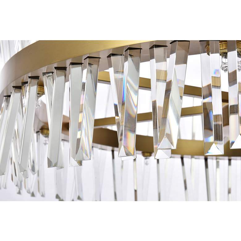 Image 7 Serephina 36"W Satin Gold Crystal 16-Light Round Chandelier more views