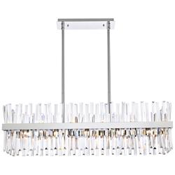 Serephina 42" Wide Chrome Crystal 24-Light Linear Chandelier
