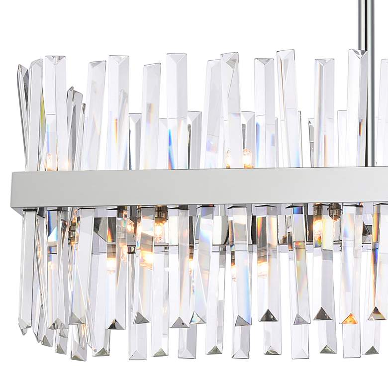 Image 4 Serephina 42 inch Wide Chrome Crystal 24-Light Linear Chandelier more views