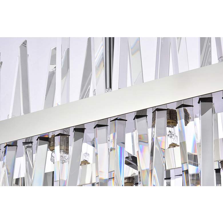 Image 6 Serephina 42" Wide Chrome Crystal 24-Light Linear Chandelier more views