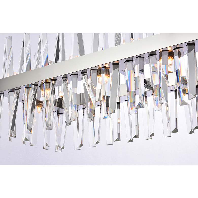 Image 7 Serephina 42 inch Wide Chrome Crystal 24-Light Linear Chandelier more views