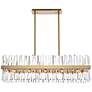 2_Serephina 42"W Satin Gold Crystal 24-Light Linear Chandelier
