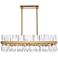 Serephina 42"W Satin Gold Crystal 24-Light Linear Chandelier