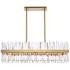 Serephina 42"W Satin Gold Crystal 24-Light Linear Chandelier