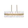 3_Serephina 42"W Satin Gold Crystal 24-Light Linear Chandelier more views