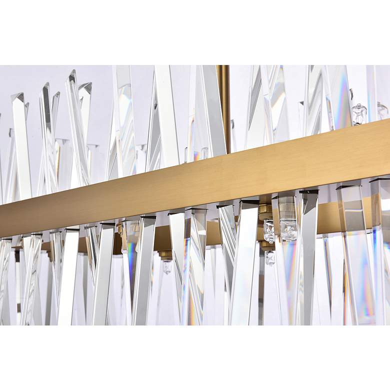 Image 6 Serephina 42"W Satin Gold Crystal 24-Light Linear Chandelier more views