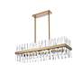 7_Serephina 42"W Satin Gold Crystal 24-Light Linear Chandelier more views