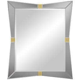 Image2 of Serephine Gray Mirrored 30"x36" Rectangular Wall Mirror