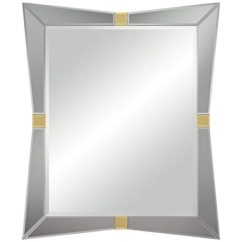Image 2 Serephine Gray Mirrored 30 inchx36 inch Rectangular Wall Mirror