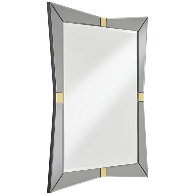 Image 6 Serephine Gray Mirrored 30 inchx36 inch Rectangular Wall Mirror more views