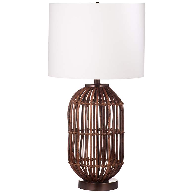 Image 1 Sererr 28 inch Boho Styled Brown Table Lamp
