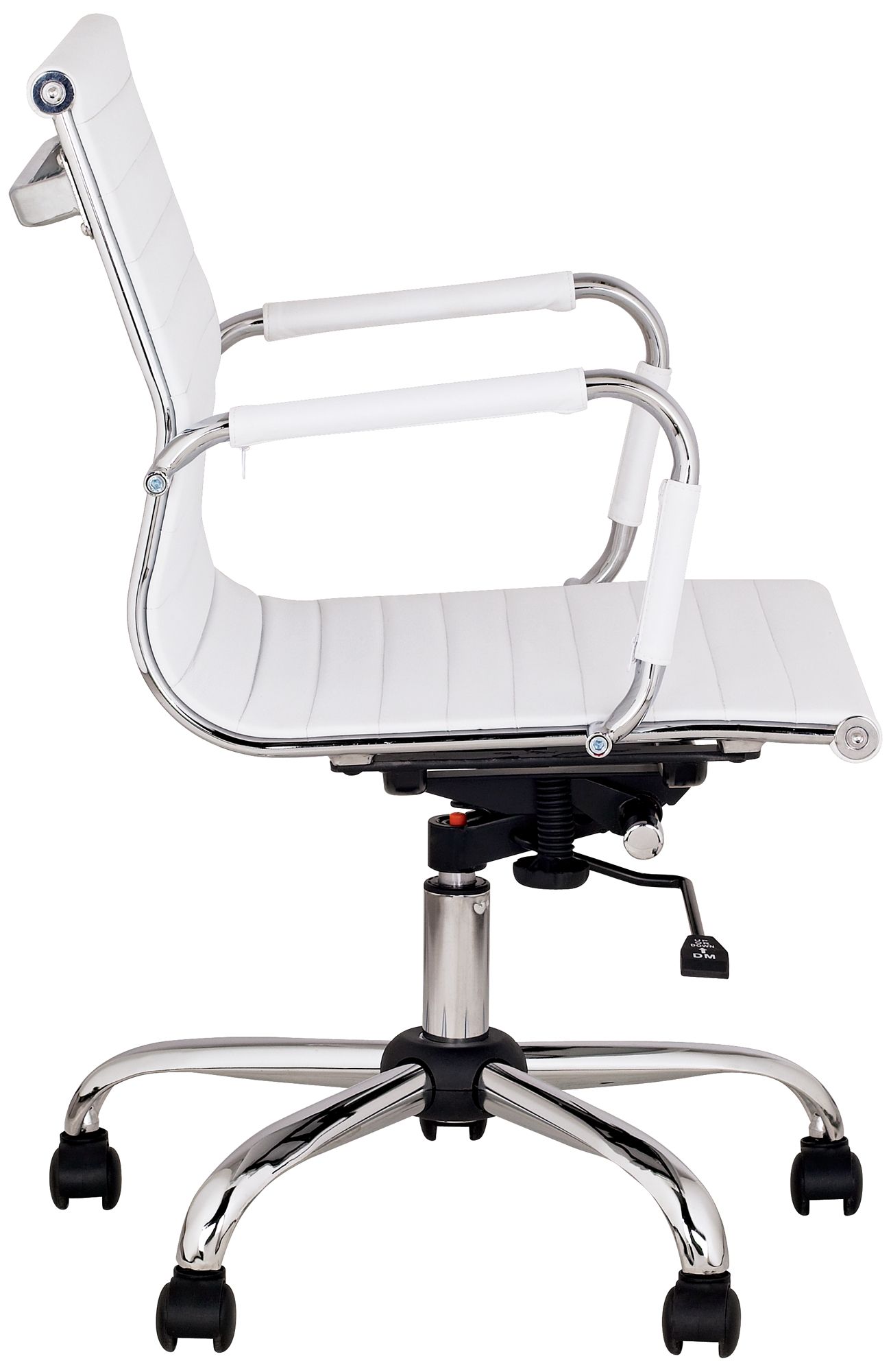 Serge White Low Back Swivel Office Chair M5402 Lamps Plus