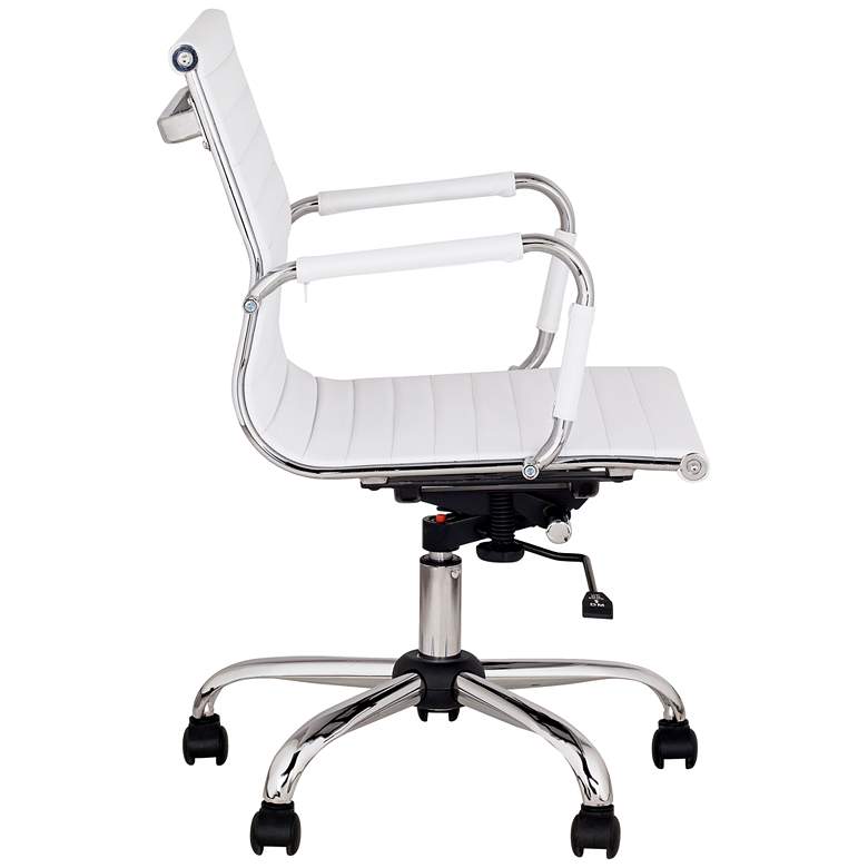 Serge White Low Back Swivel Office Chair more views