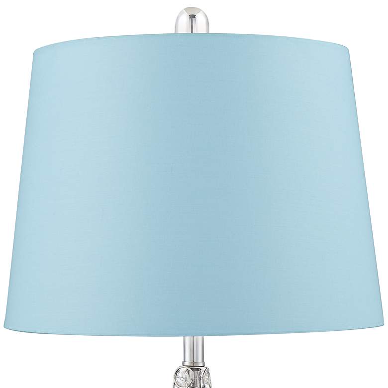 Sergio Chrome Blue Hardback USB Accent Table Lamps Set of 2 more views