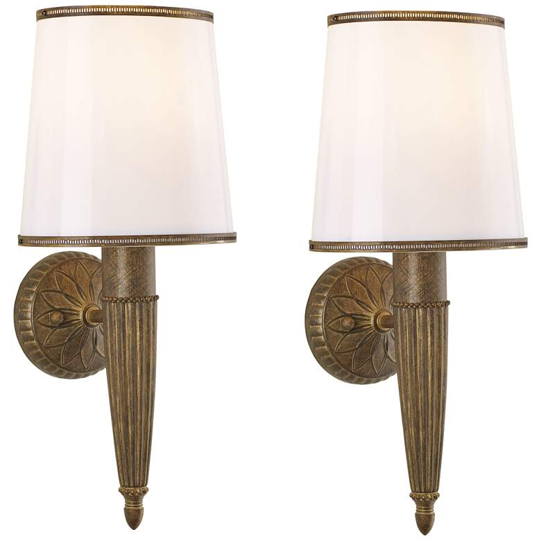 Image 1 Serina 19" High Golden Harvest Wall Sconce Set of 2
