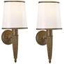 1_Serina 19" High Golden Harvest Wall Sconce Set of 2