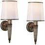 1_Serina 19" High Weathered Bronze Wall Sconce Set of 2