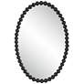 Serna Matte Black 20" x 30" Beaded Oval Wall Mirror in scene