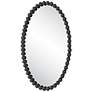 Serna Matte Black 20" x 30" Beaded Oval Wall Mirror in scene