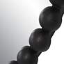 6_Serna Matte Black 20" x 30" Beaded Oval Wall Mirror more views