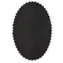 7_Serna Matte Black 20" x 30" Beaded Oval Wall Mirror more views