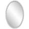 Serna Matte White 20" x 30" Beaded Oval Wall Mirror