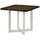 Serona 22" Wide Oak Wood White Metal Square End Table