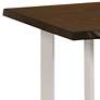 Serona 22" Wide Oak Wood White Metal Square End Table in scene