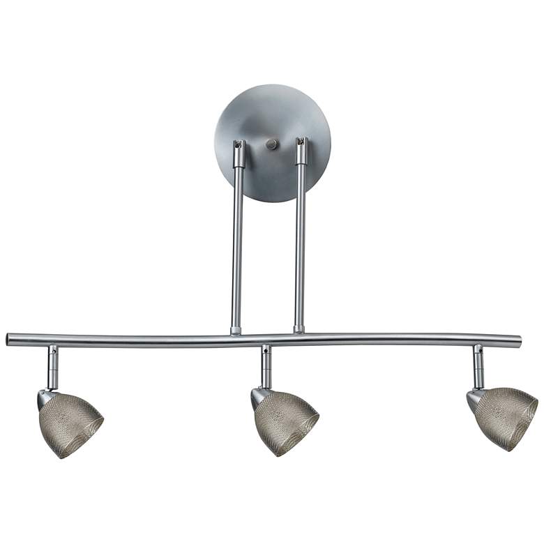 Image 1 Serpentine 3-Light Brushed Steel Adjustable Track Fixture
