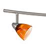 Serpentine 5-Light Brushed Steel Amber Glass Track Fixture