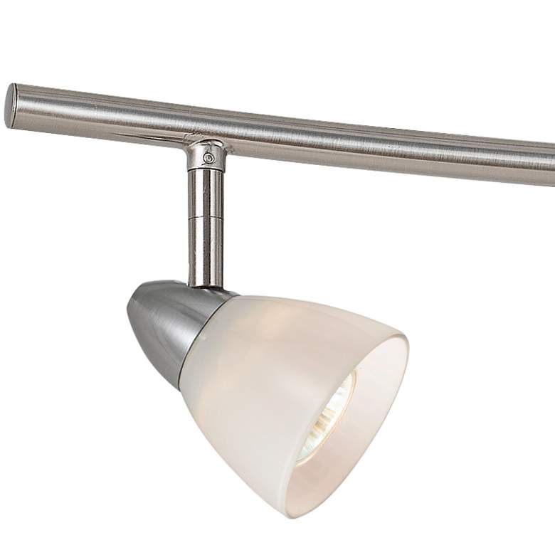 Image 2 Serpentine 5-Light Steel and White Adjustable Track Fixture more views