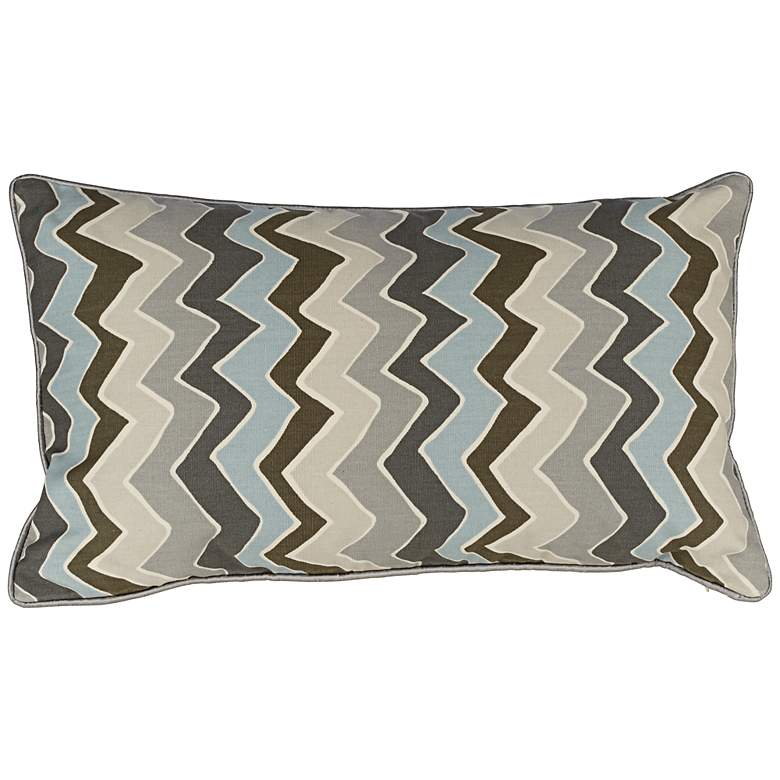 Image 1 Serpentine Grey 20 inch Wide Lumbar Pillow