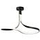 Serpentine LED Semi-Flush Mount Black