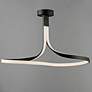 1_Serpentine LED Semi-Flush Mount Black