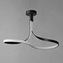 3_Serpentine LED Semi-Flush Mount Black more views