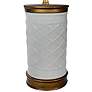 3_Serpentine White Porcelain Zig Zag Vase Accent Table Lamp more views