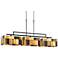 Serra 52 1/4"W Bronze Art Glass Kitchen Island Light Pendant