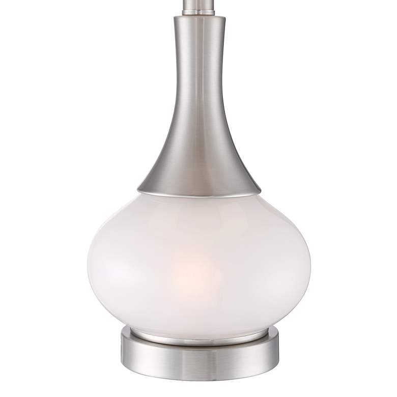 Serrena White Glass Modern Night Light Table Lamp more views