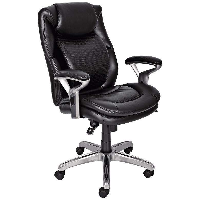 Image 1 Serta AIR Smooth Black Mid-Back Office Chair