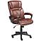Serta Cognac Brown Faux Leather Executive Office Chair