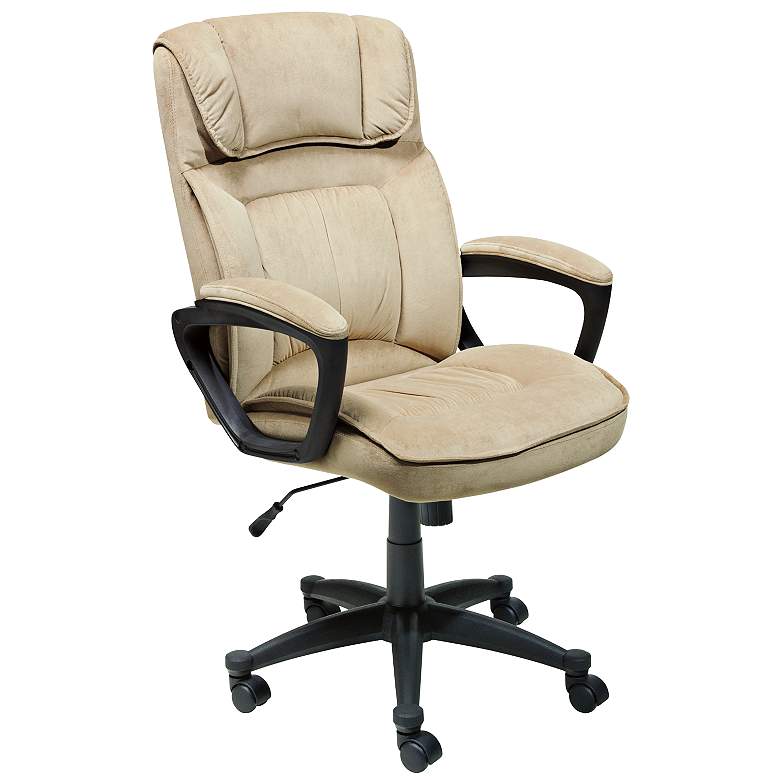 Image 1 Serta Light Beige Microfiber Executive Office Chair