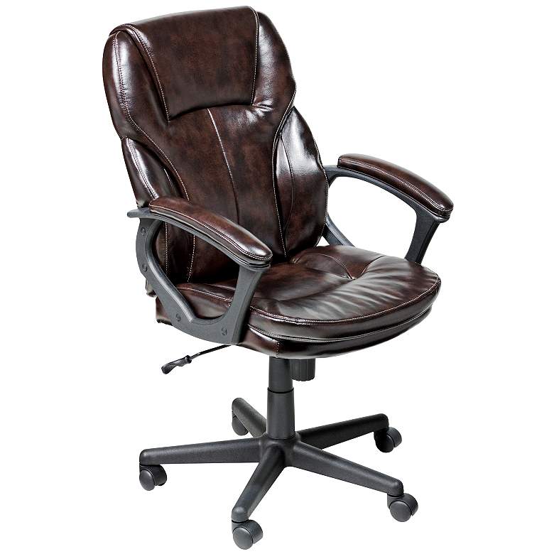 Image 1 Serta Roasted Chestnut Faux Leather Office Chair