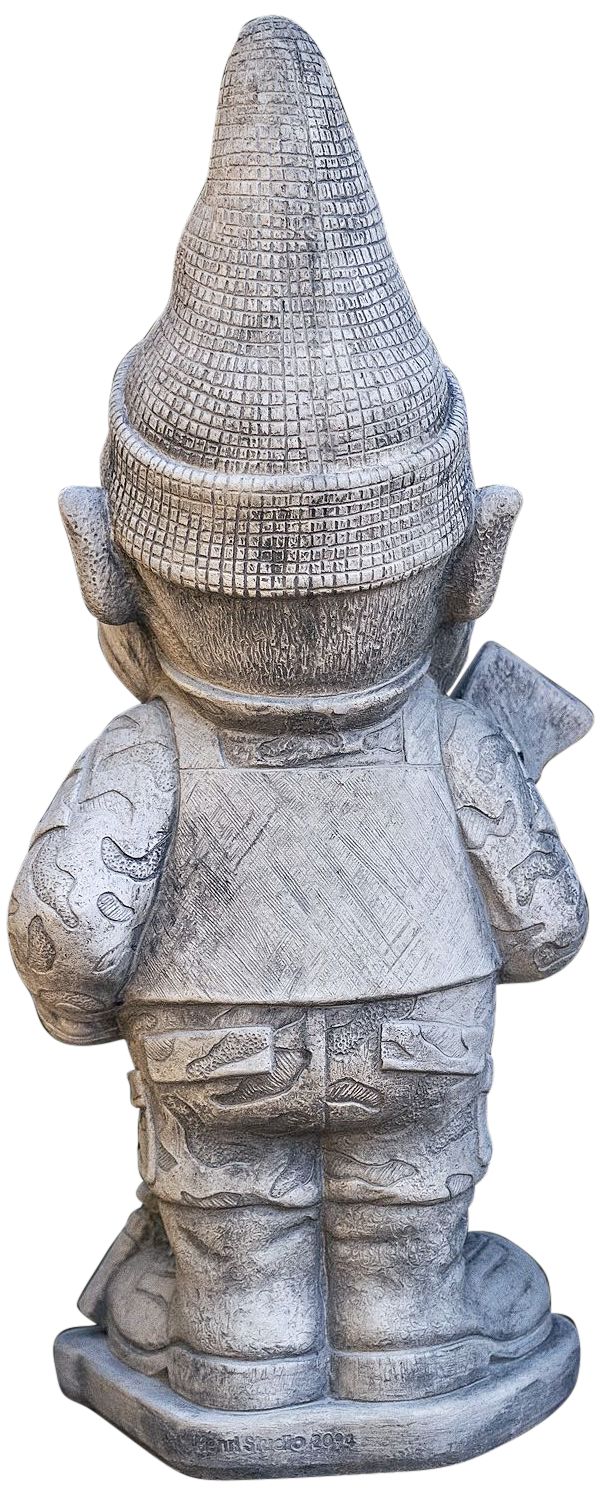 Image 4 Serve and Protect 21" High Trevia Graystone Garden Gnome - Made to Order more views